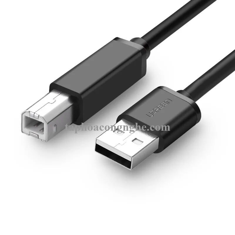 Ugreen 10328 3M màu Đen Cáp USB 2.0 sang USB B máy in US104 30010328